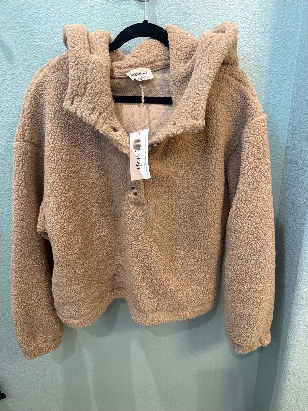 Vici Teddy Bear Fleece Pullover NWT Large